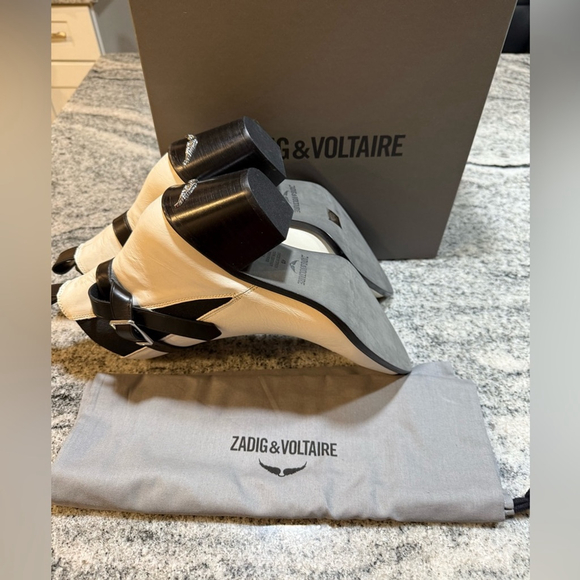 Zadig & Voltaire Tyler Cecilia Vintage Patent Ankle Boot, Ice - Picture 13 of 13